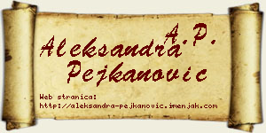 Aleksandra Pejkanović vizit kartica